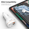 ROCK Functional Car Charger With Bluetooth Earphone  FM Transmitter  Car Kit with 2 USB Port For Audio