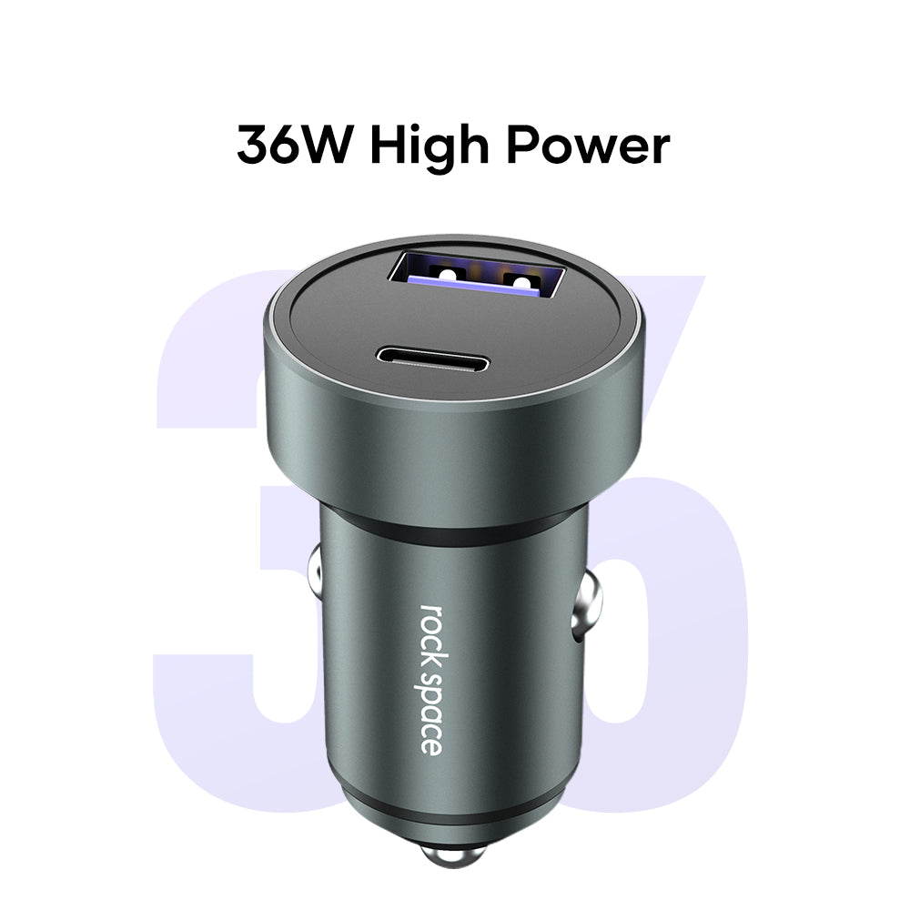 ROCK 36W Quick Charge 3.0 Car Charger for iPhone Samsung 20W Type C Car Charging for Huawei Xiaomi Mobile Phone USB Charger