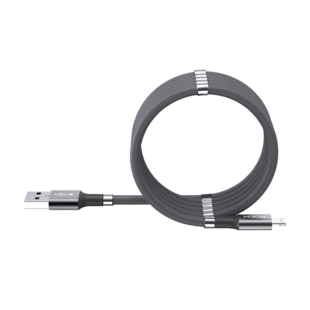 Rock Recomanded Magnetic Silicone Charge & Sync cables(Lightning) Easy to organised