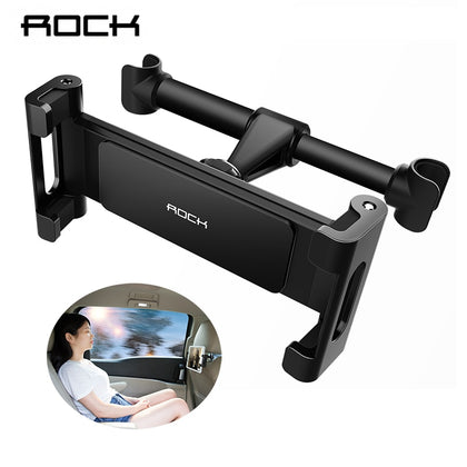 Rock Universal Car Headrest Mount Luxury Aluminum Holder for 4.7"-10.5" Phones/Tablets Car Back Seat Stand for iPhone/iPad 9.7