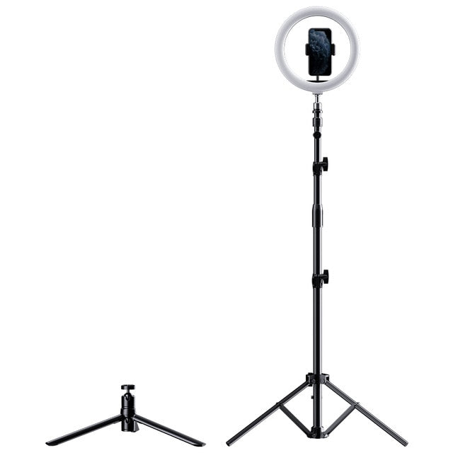 ROCK Live Phone Tripod Holder 10" 26 cm Ring Light with Tripod Stand Studio Circle Light Video Live Phone Holder for Live Stream