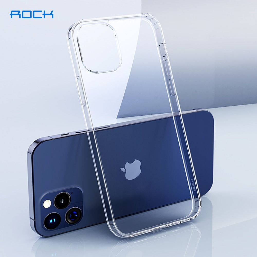 ROCK Transparent Case for iPhone 12 Mini Cover Luxury Ultrathin Soft TPU Protective Case for iPhone 12 Pro Max Fundas Coque Capa