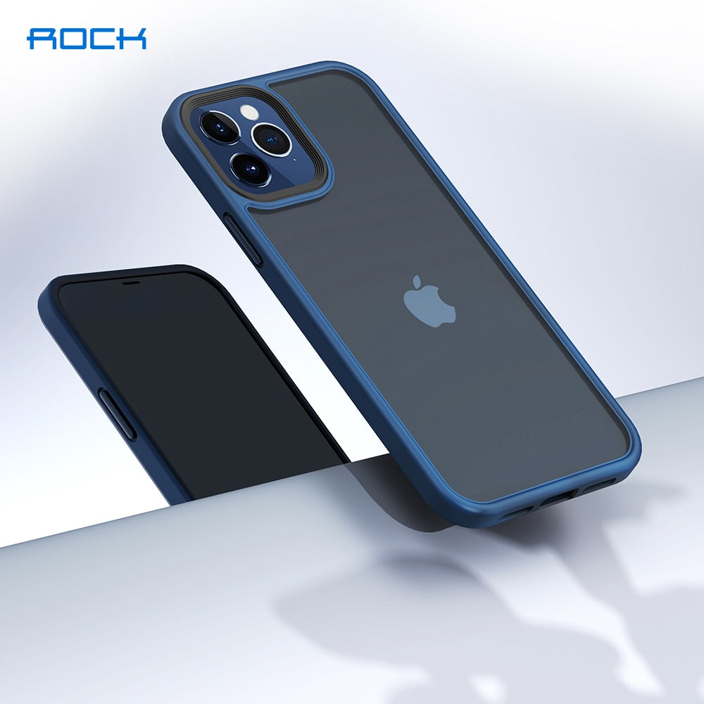 ROCK Translucent Case for iPhone 12 Mini Cover Luxury Anti-knock Matte TPU Bumper Case for iPhone 12 Pro Max PC Back Cover Capa