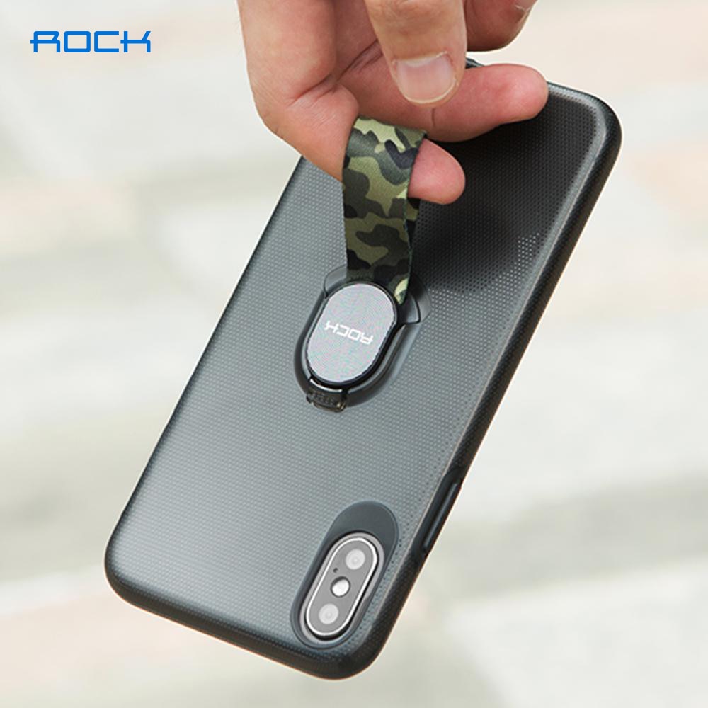ROCK Ultra Thin Clear Silicone Phone Case with Ring bracket For iPhone X XS Case iphoneSE 7 8 Soft TPU Transparent Back Cover