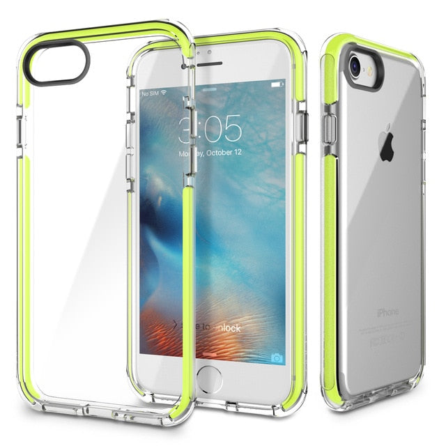 Rock Clear Bumper Case for iPhone 9 8 7 Slim Full Cover Luxury Soft TPU Back Cover Shockproof Anti Gravity Case for iPhone se 2