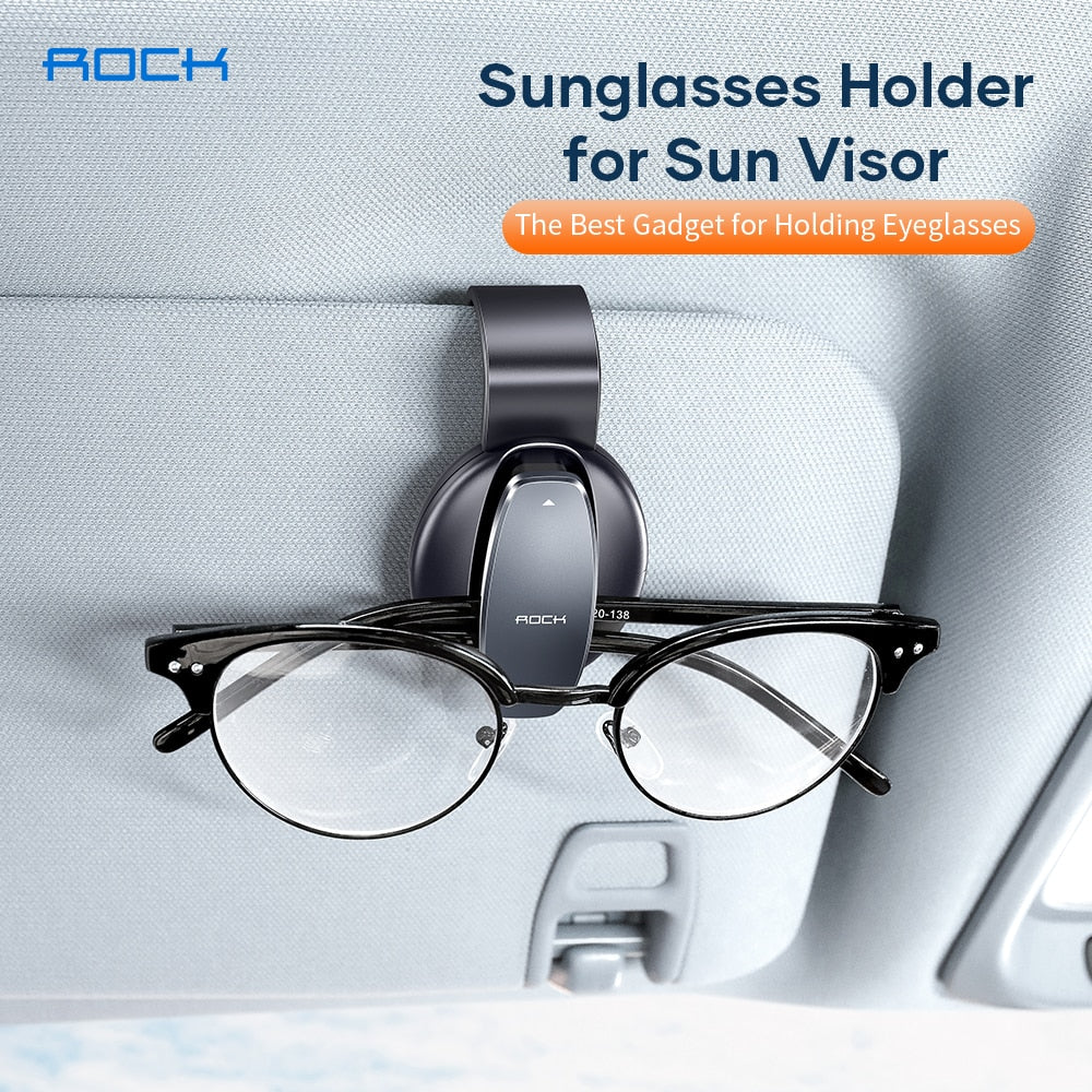 ROCK Car Glasses Case Auto Sun Visor Glasses Holder Sunglasses Clip Card Holder Eyeglasses Accessories Vehicle Auto Accessories