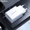 ROCK USB Dual Port Charger 5V 2.4A Fast Charging Wall Charger Adapter EU Plug Mobile Phone For iphone ipad mini Samsung Xiaomi