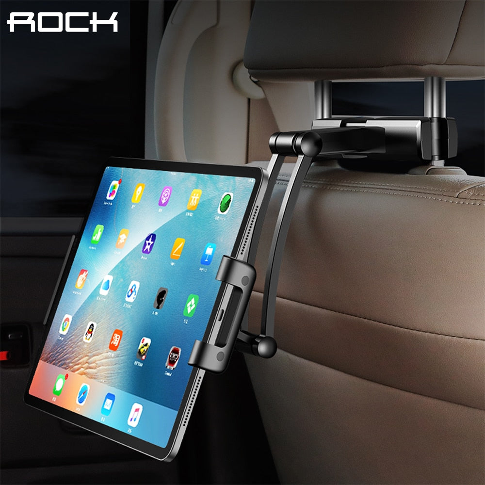 ROCK Universal Car Rear Pillow Phone Holder Tablet Stand for iPhone 12 iPad Tablet 4.5-10.5” Back Seat Headrest Mount Bracket