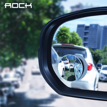 ROCK HD Blind Frameless Convex Rear View Mirror Car 360 Degree Wide Angle Vehicle Parking Rimless Mirrors